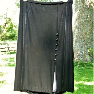New Listing Black Velvet Skirt w/ Button Detail